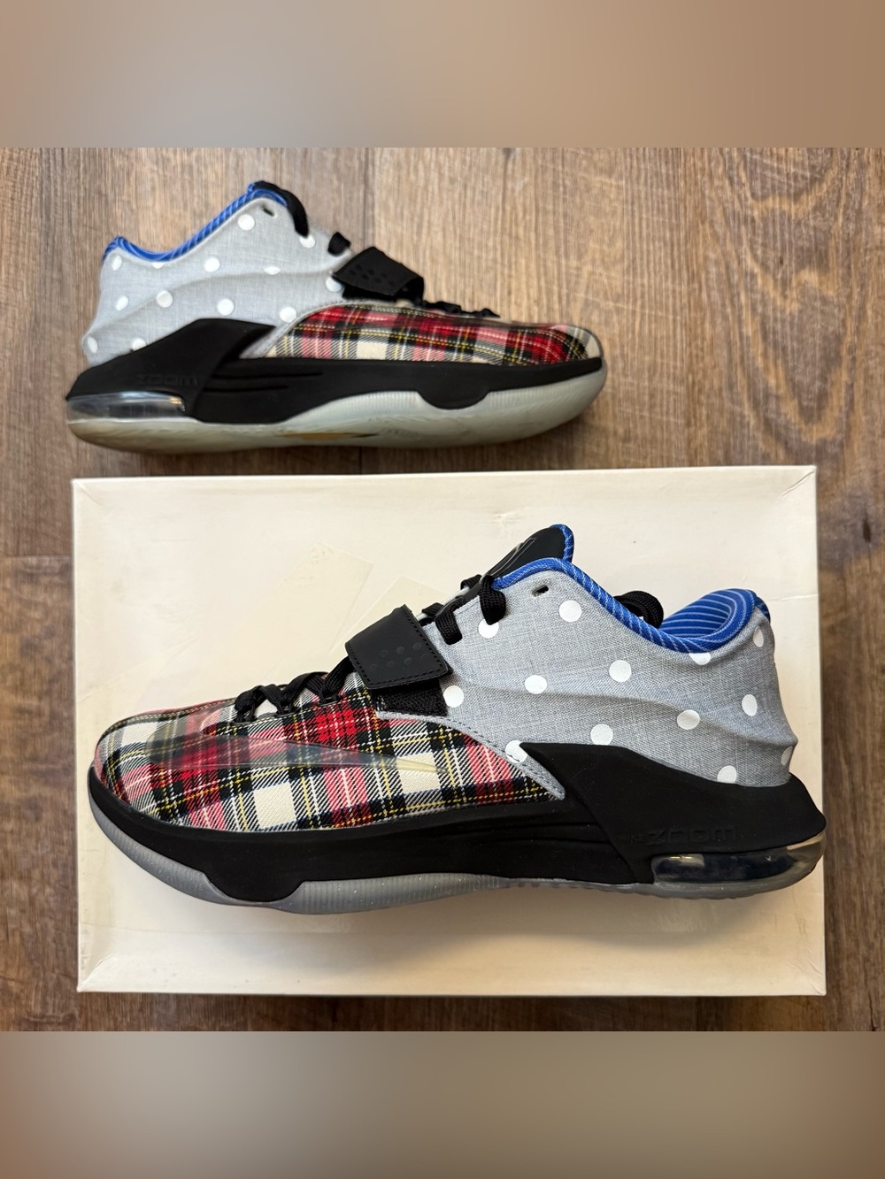 Nike KD 7 VII EXT QS Plaid Durant Men’s Size 8 Sneakers Shoes